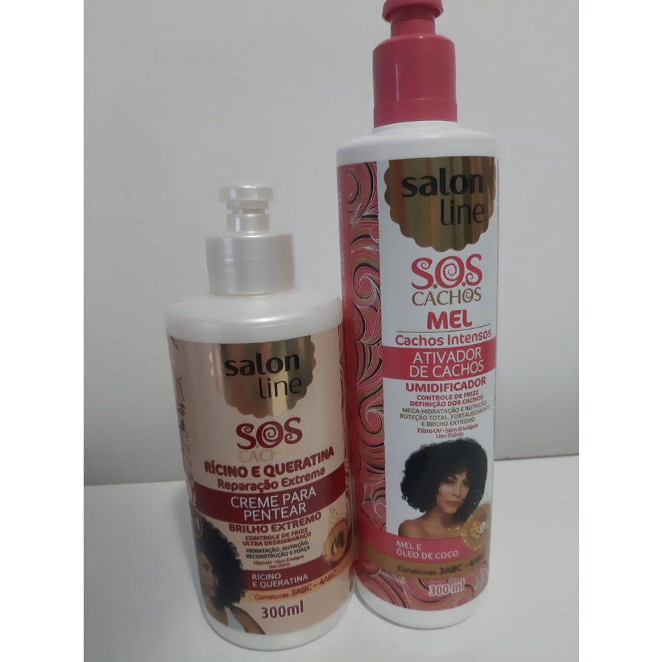 Ativador De Cachos E Creme Para Pentear Salon Line Promocao Shopee Brasil