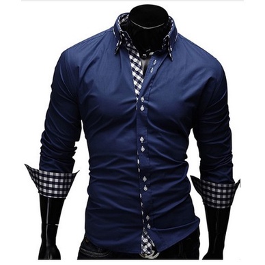 Camisa Social Masculina Slim Fit Estilo Alemão
