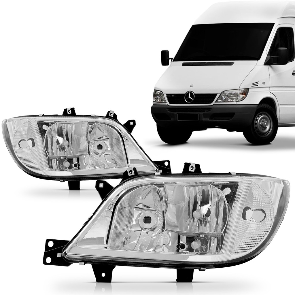 Farol Sprinter 2003 2004 2005 2006 2007 2008 2009 2010 2011 Com Auxiliar Elétrico Liso em Oferta na Shopee