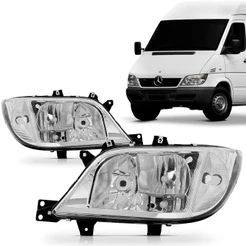 Farol Sprinter 2003 2004 2005 2006 2007 2008 2009 2010 2011 Com Auxiliar Elétrico Liso