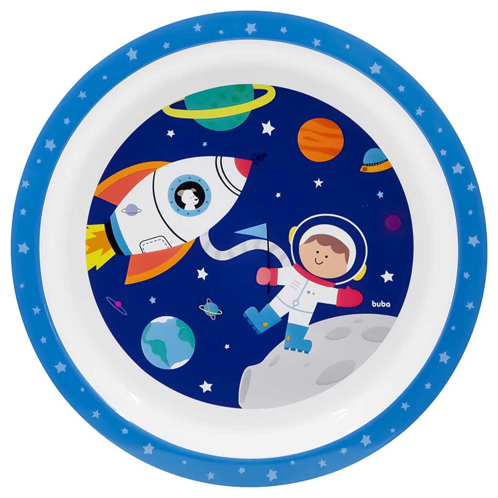 Prato Infantil Aventuras Astronauta Introdução Alimentar 15321 Buba em Oferta na Shopee