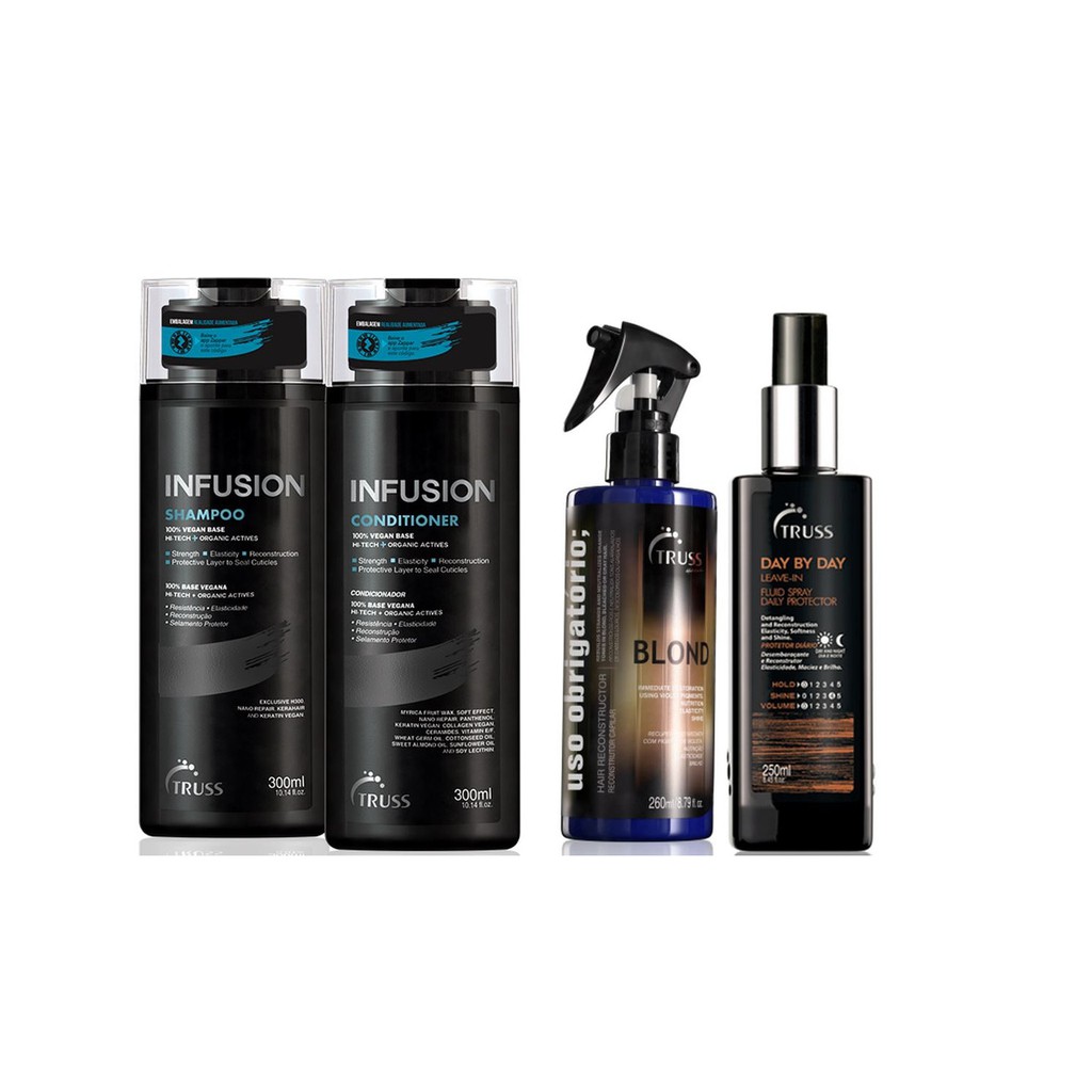 Truss Infusion Shampoo e Condicionador e Day by Day e Uso Obrigatório Blond