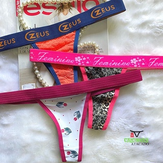 Kit 3 Calcinhas Baratas Elástico Cintura Revenda Envio Seguro 2,50 Unidade