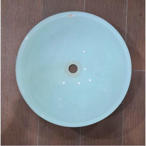 Cuba De Vidro Branca Redonda 35cm