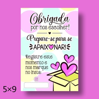 120 unids. Cartão de Agradecimento ao Cliente Personalizada em Oferta na Shopee