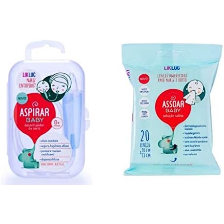 Kit Gripe Aspirar Baby e Lenço Umedecido Assoarbaby