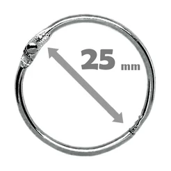 Argola Articulada - 25mm Prata (10UN)