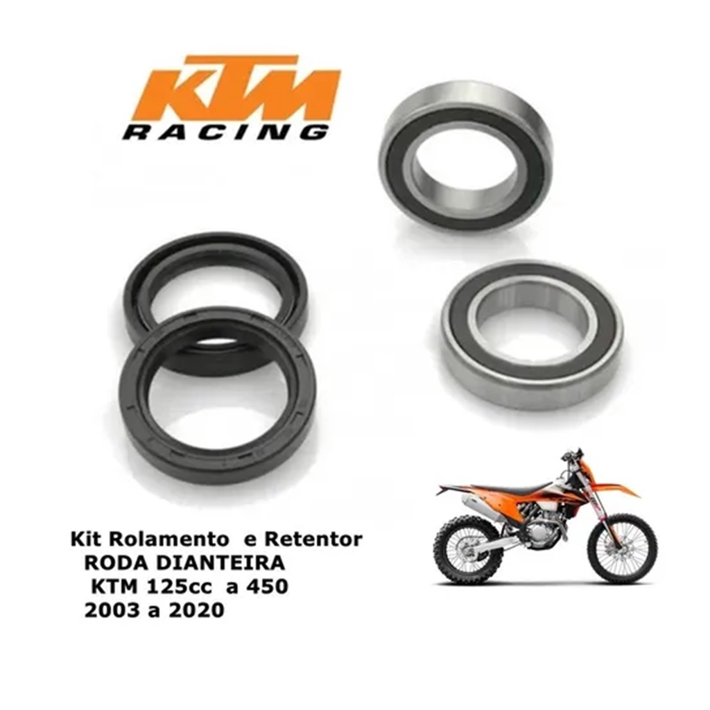 Kit Rolamento Retentor Roda Dianteira KTM 250 300 350 450