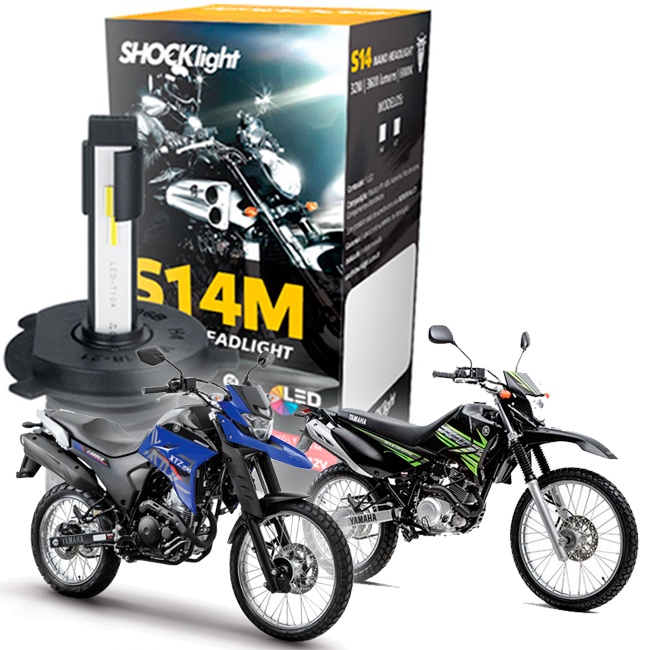 Lâmpada Ultra Led H4 Farol Yamaha Xtz 125 150 250 Lander - Spare Parts and Accessories for Vehicles