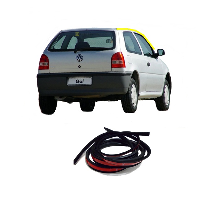 Borracha Friso do Teto c/ Pingadeira Gol 2 ou 4 portas 95/99 G2 Bola - lado esquerdo do motorista