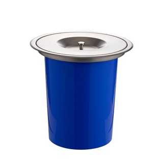Lixeira de Embutir Para Bancada 8 Litros Aço Inox 304 Escovado Pingoo - Prata