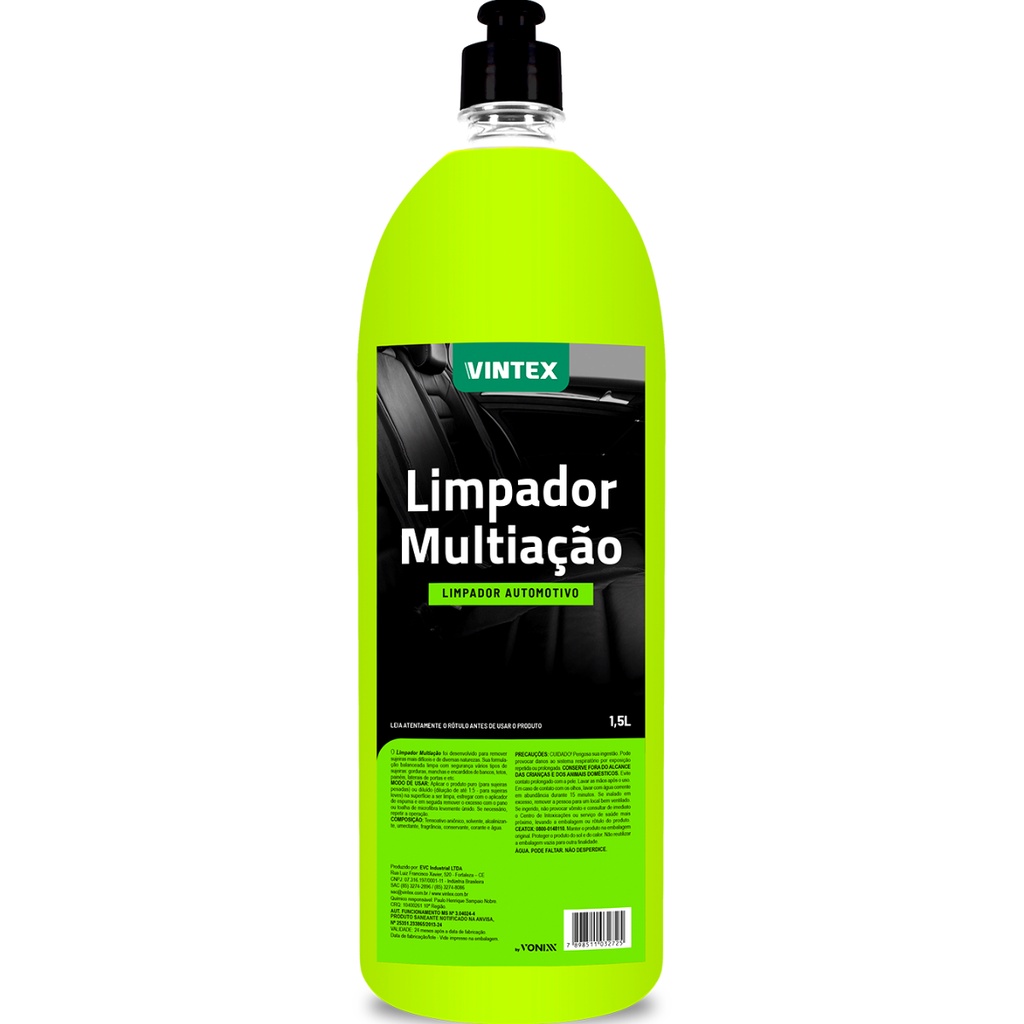 Limpador Multiação Multiuso Limpa Plástico Painel Vintex 1,5 em Oferta na Shopee