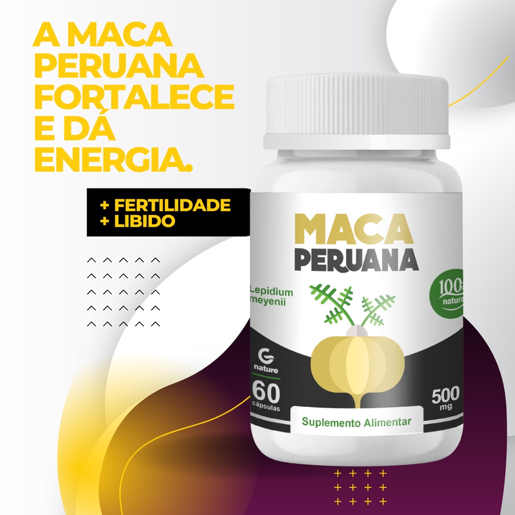 Maca Peruana 500mg Aumento de Libido Gnature | Shopee Brasil