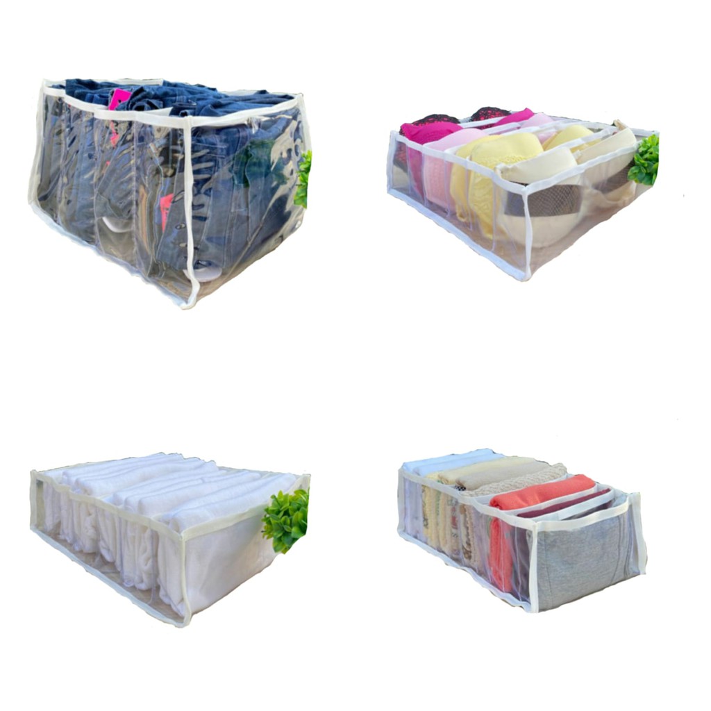 Kit organizadores de roupas (1 M, 1 G, 1 XG, 1 G1)