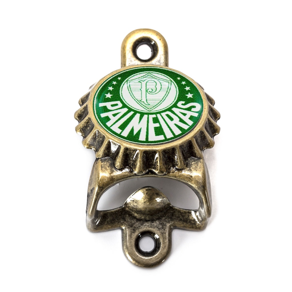 Abridor de Garrafa Cerveja Tampa Parede Ouro Velho Personalizado Time Futebol + Parafusos