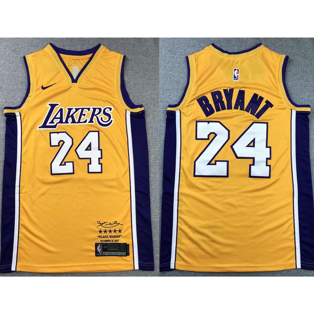 24 Kobe Bryant bordado Camiseta De Basquete camisa Los Angeles Lakers ...