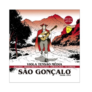 Encordoamento Cordas São Gonçalo Viola Caipira Tensão Média Com Bolinha IZ 0137 em Oferta na Shopee