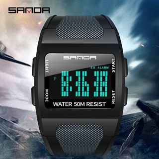 SANDA Relógios Masculinos à Prova D'água Luminosa Esportiva Luxuosa Relógio Digital LED em Oferta na Shopee