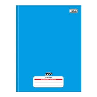 Caderno de Caligrafia Capa Dura Grande D+ Azul 96 folhas - Tilibra