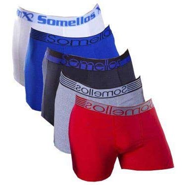 Kit Com 5 Cueca Boxer Box revenda Microfibra Somellos em Oferta na Shopee