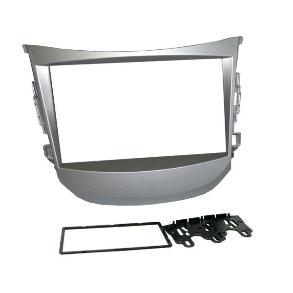Moldura 2 Din Hyundai Hb20 Hb20s - Prata em Oferta na Shopee