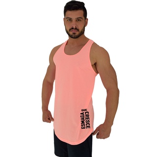 Regata Longline Masculina MXD Conceito Estampa Lateral Esmaga Que Cresce Letreiro