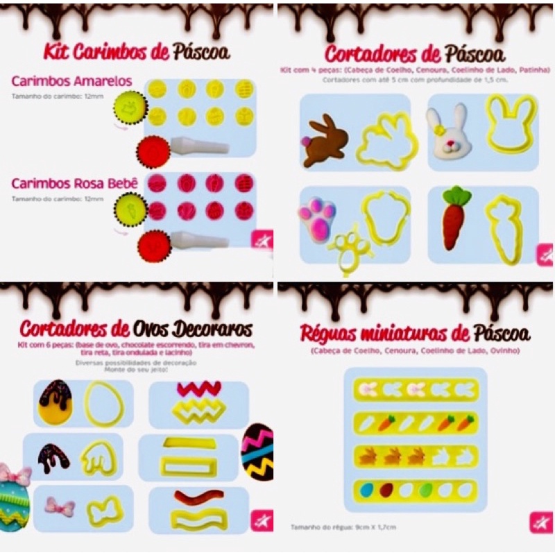 kit bluestar carimbo Páscoa cortador Páscoa régua páscoa 2025// em Oferta na Shopee