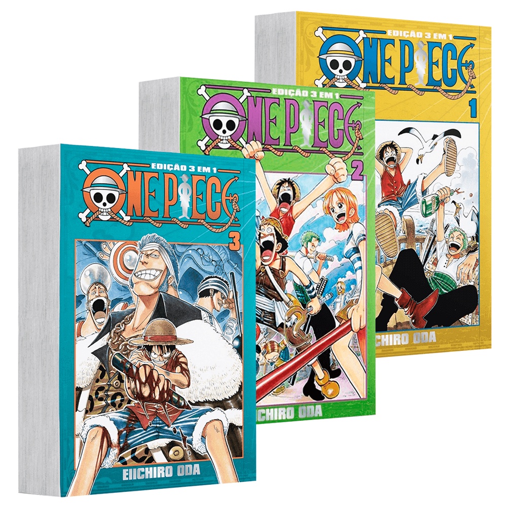 Mangá - Pack One Piece 3 em 1 - 01 a 03 em Oferta na Shopee