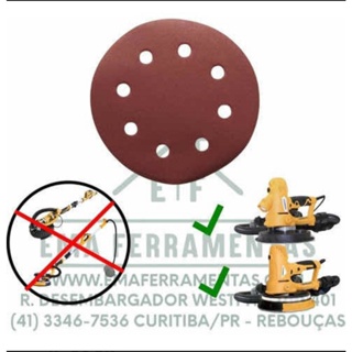 kit com 10 lixas 180mm grão 120 para lixadeira de parede em Oferta na Shopee