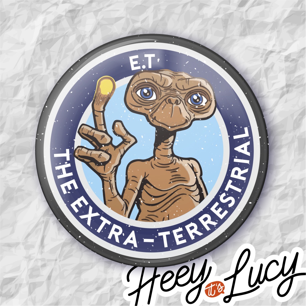 Botton E.t The Extra-terrestrial - Broche Alfinete 3,8 ou 4,4 cm em Oferta na Shopee