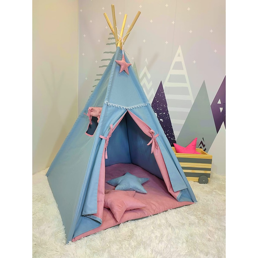 Barraca Infantil Tenda Cabana Artesanal Com Colchonete