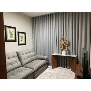 Cortina Sala/Quarto 8,00 x 2,80 em Linho Gaze com Forro Microfibra Promoção em Oferta na Shopee