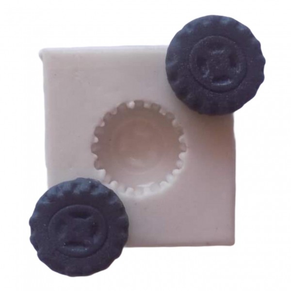 Molde De Silicone Mini Roda Molde Para Confeitaria Molde Para Biscuit 1117 em Oferta na Shopee