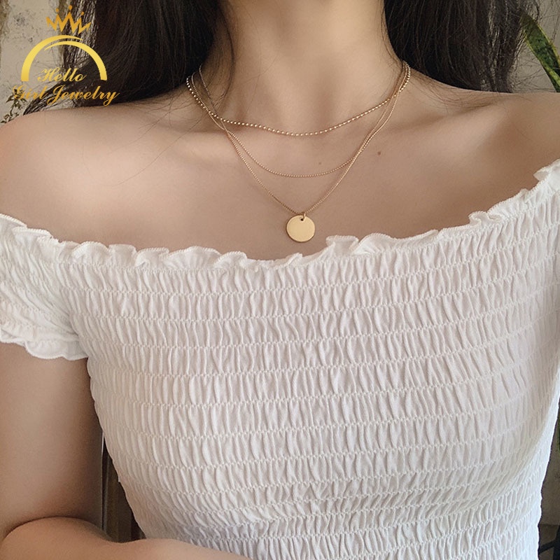 gold o ring necklace