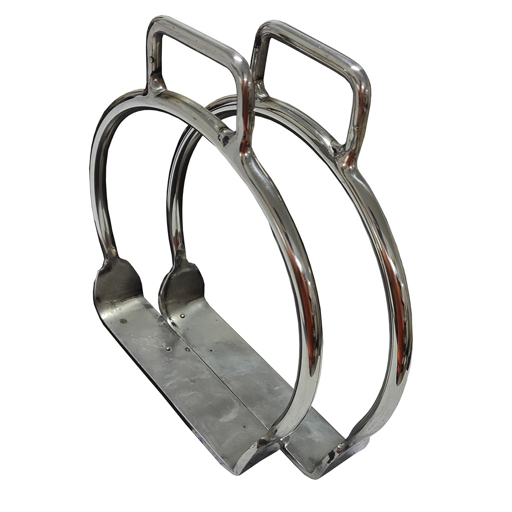 Par Estribo / Estrivo Sapata De Inox Para Arreio / Selaria