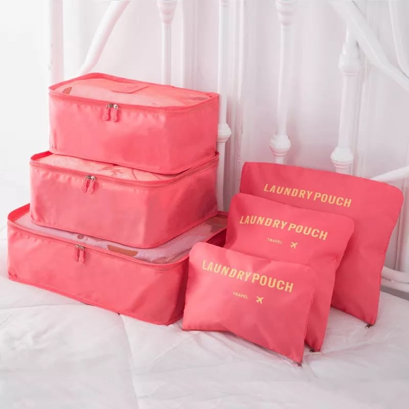 Kit 6 Bolsas Organizadoras Para Mala Roupas Bagagem Viagem