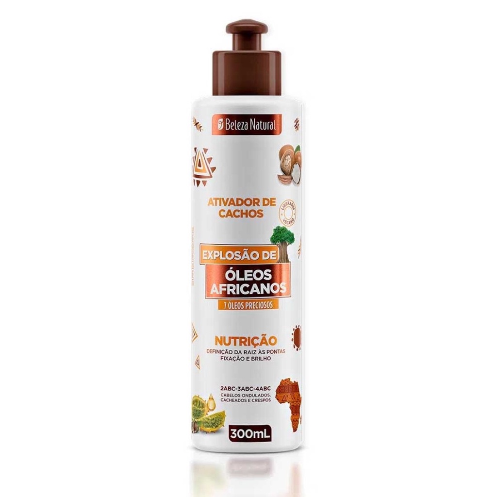 Ativador de Cachos Explosão de Óleos Africanos 300ml - Beleza Natural em Oferta na Shopee