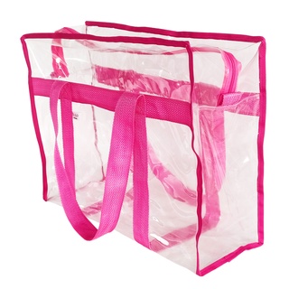 Bolsa Sacola transparente jumbo CDP, Brinquedos com Bolso Laterais e frente