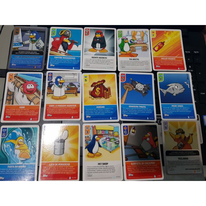 LOTE 30 CARTAS CLUB PENGUIN - DESAFIO NINJA - SEM REPETIÇÃO | Shopee Brasil