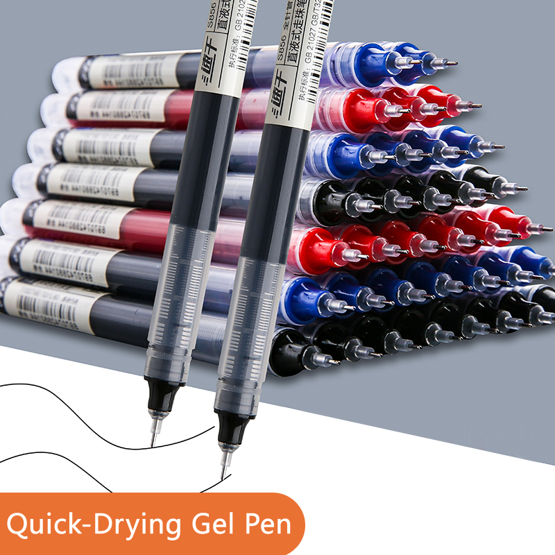 Caneta Gel Líquido De Secagem Rápida 0.5mm Preto / Vermelho / Azul em Oferta na Shopee