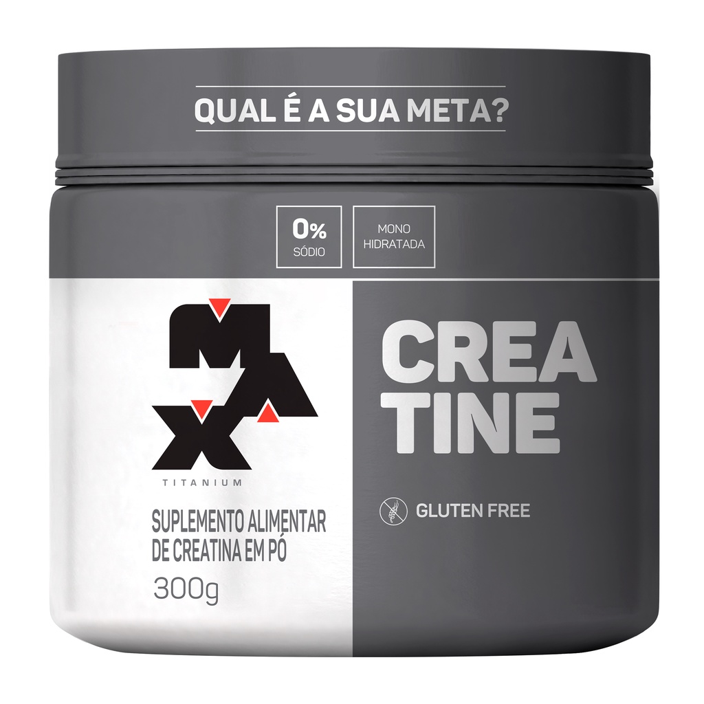 Creatine Max Titanium 300g Suplemento em Pó Creatina Monohidratada em Pote