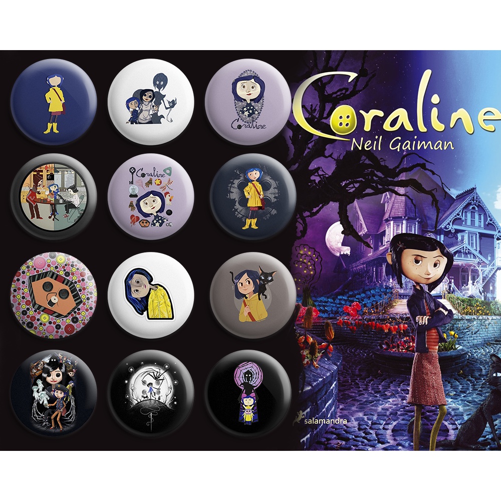 Botton Coraline - Botum / Boton / Broche (3,5cm & 4,5cm) em Oferta na Shopee