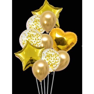 Buque Balões Bexigas 10pçs Coração Estrela Metalizado - Promoção - Envio Imediato - Rose Gold - Prata - Dourado em Oferta na Shopee