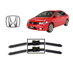 Par Palheta Limpador Parabrisa Dianteiro Honda New Civic 2007 2008 2009 2010 2011