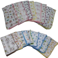 Fralda Luxo Estampada 70x70cm Com Crochê