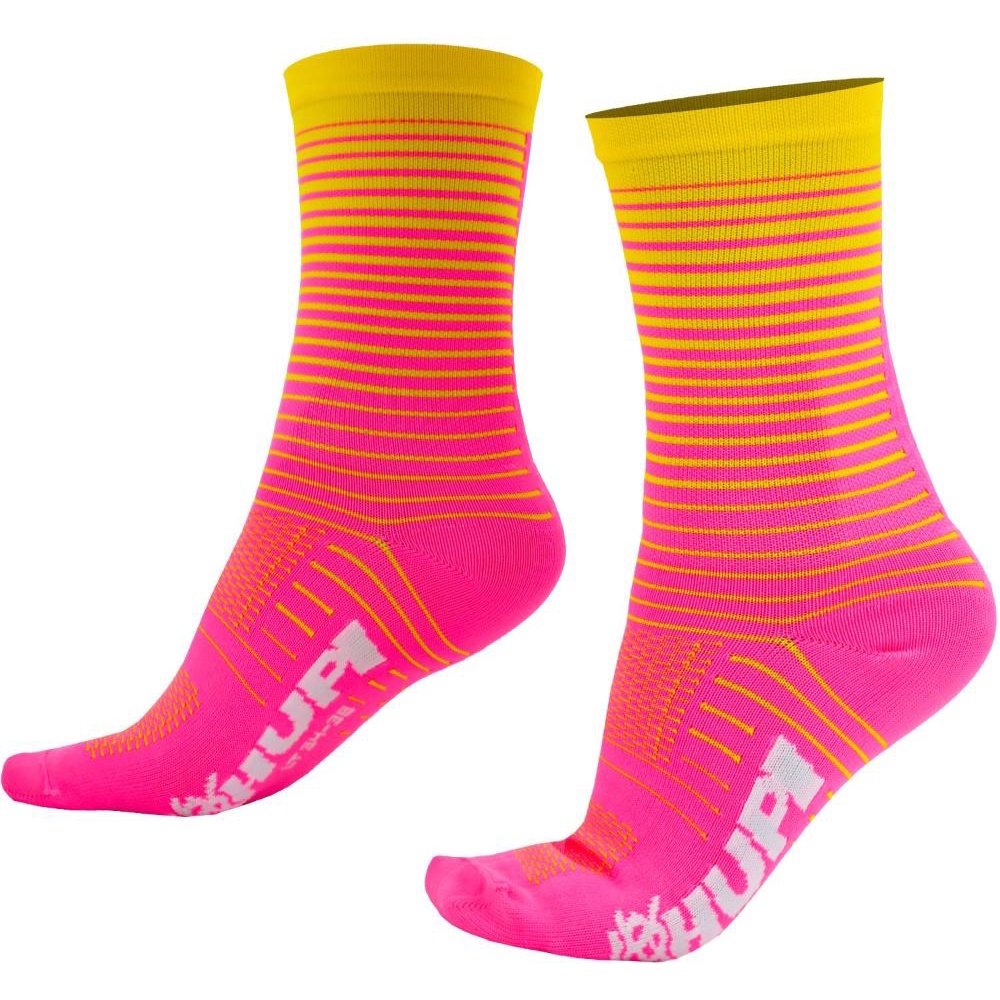 Meia HUPI Hyperline Rosa/Amarelo 1 Par Tamanho LT para pés menores 34-38 em Oferta na Shopee