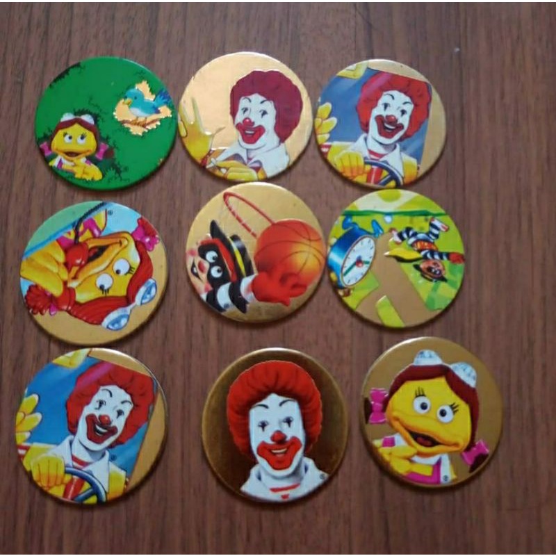 McDiscs Tazo McDonalds Lote com 09 Unidades Colecionável