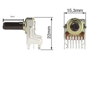 potenciometro linear 50kb 6 terminais 180 graus