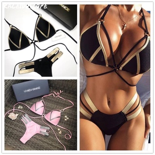 Biquíni Dourado Feminino Sexy Maiô De Banho