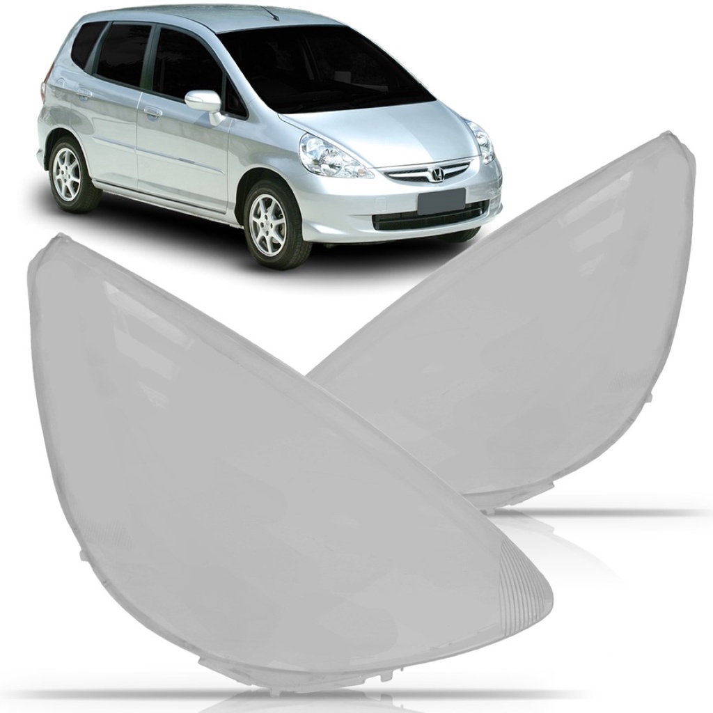 Lente Farol Honda Fit 2003 2004 2005 2006 2007 2008 em Oferta na Shopee